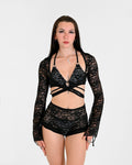 Lace Bikini and Shrug Top