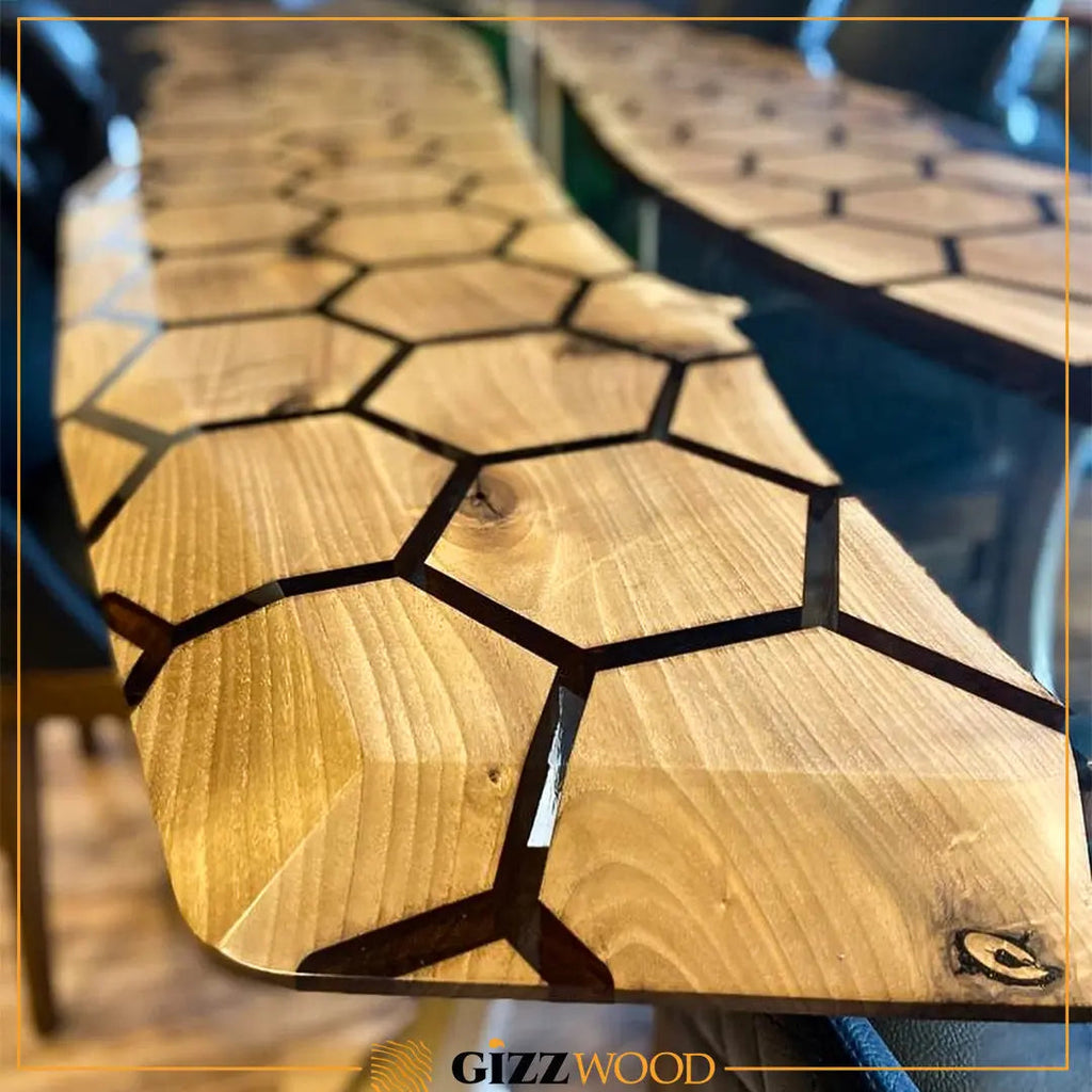 Hexagon Resin Dining Table