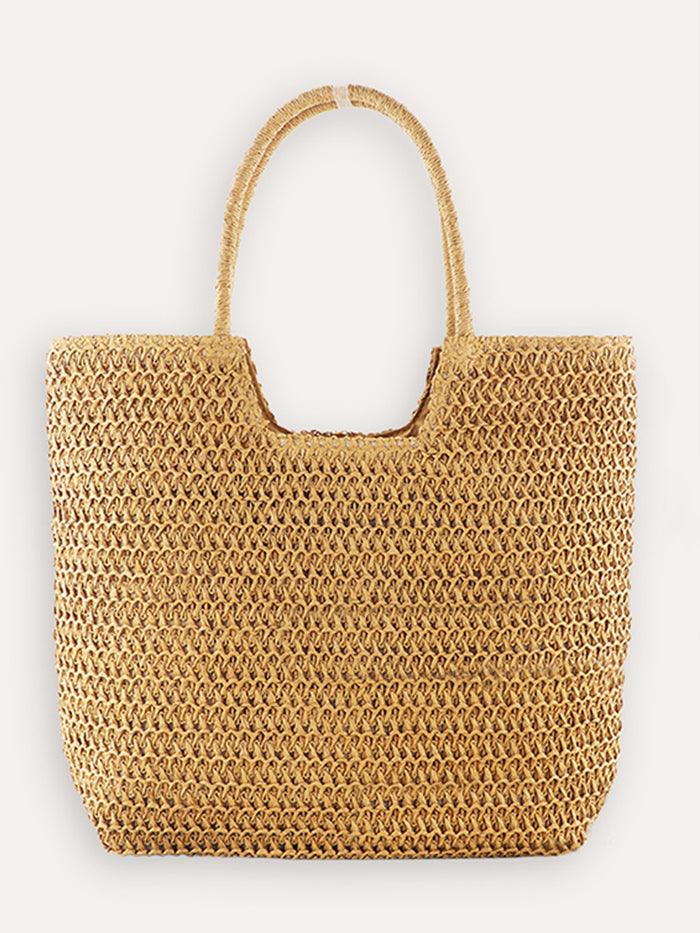 Ring Handle Woven Tote