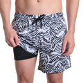 Men’s Premium Compression-Lined Hybrid Shorts – Salt Spray - Surf and Storm