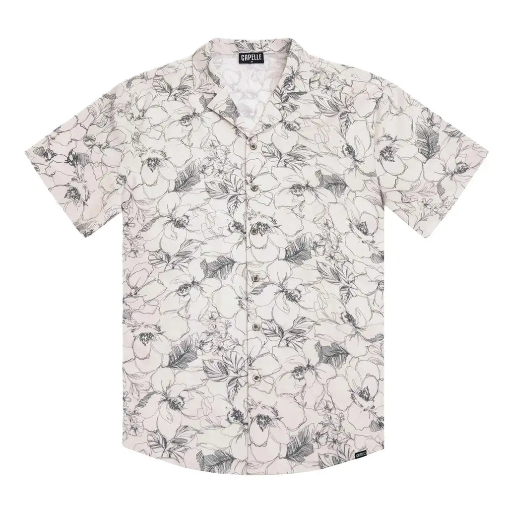 Men’s Short Sleeve Tailored Fit Button-Down Shirt – Secret Garden