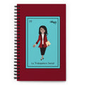 La Trabajadora Social Burgundy Suit  Spiral notebook