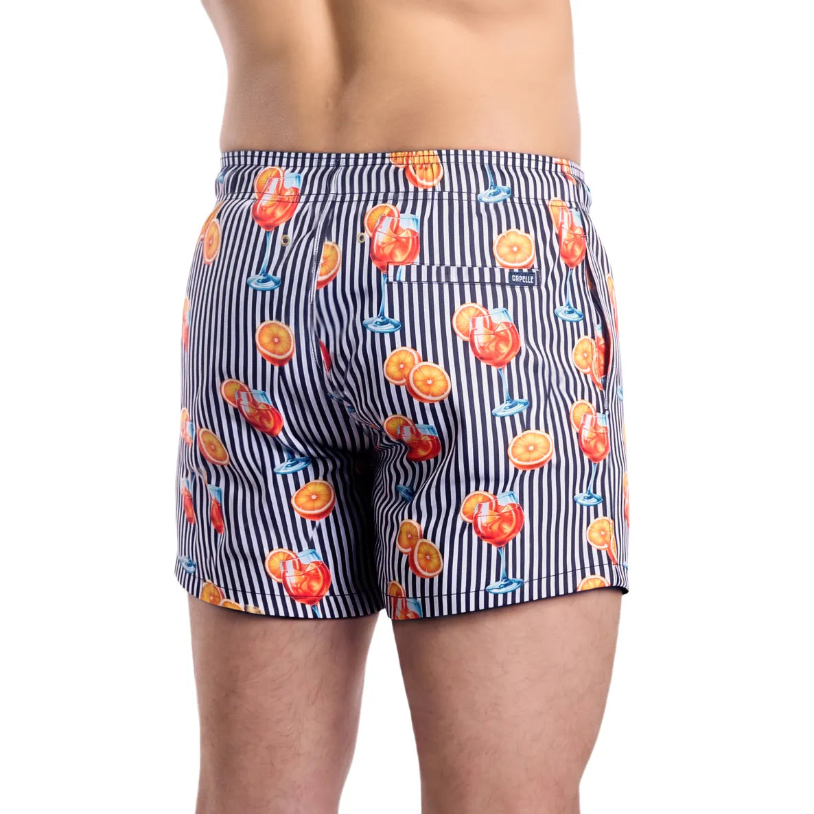 Men’s Premium Compression-Lined Hybrid Shorts – Sunset Spritz-Surf and Storm