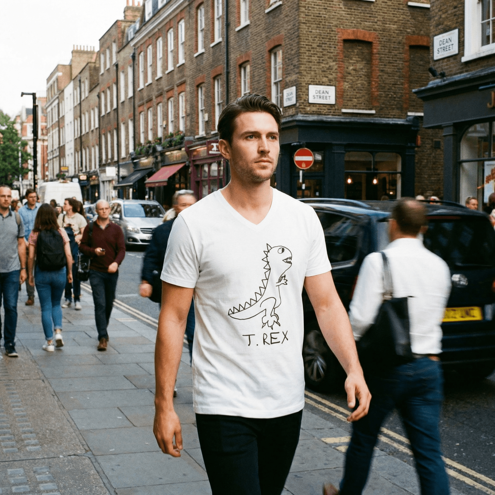 T Rex - V-Neck T-Shirt