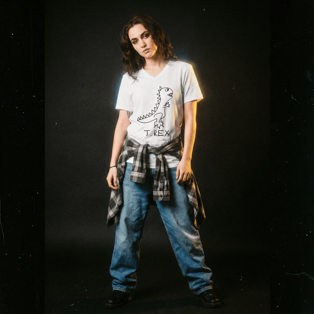 T Rex - V-Neck T-Shirt