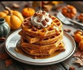 Pumpkin Pecan Waffles