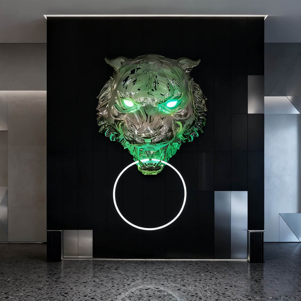 Tiger Head Wall Sconce