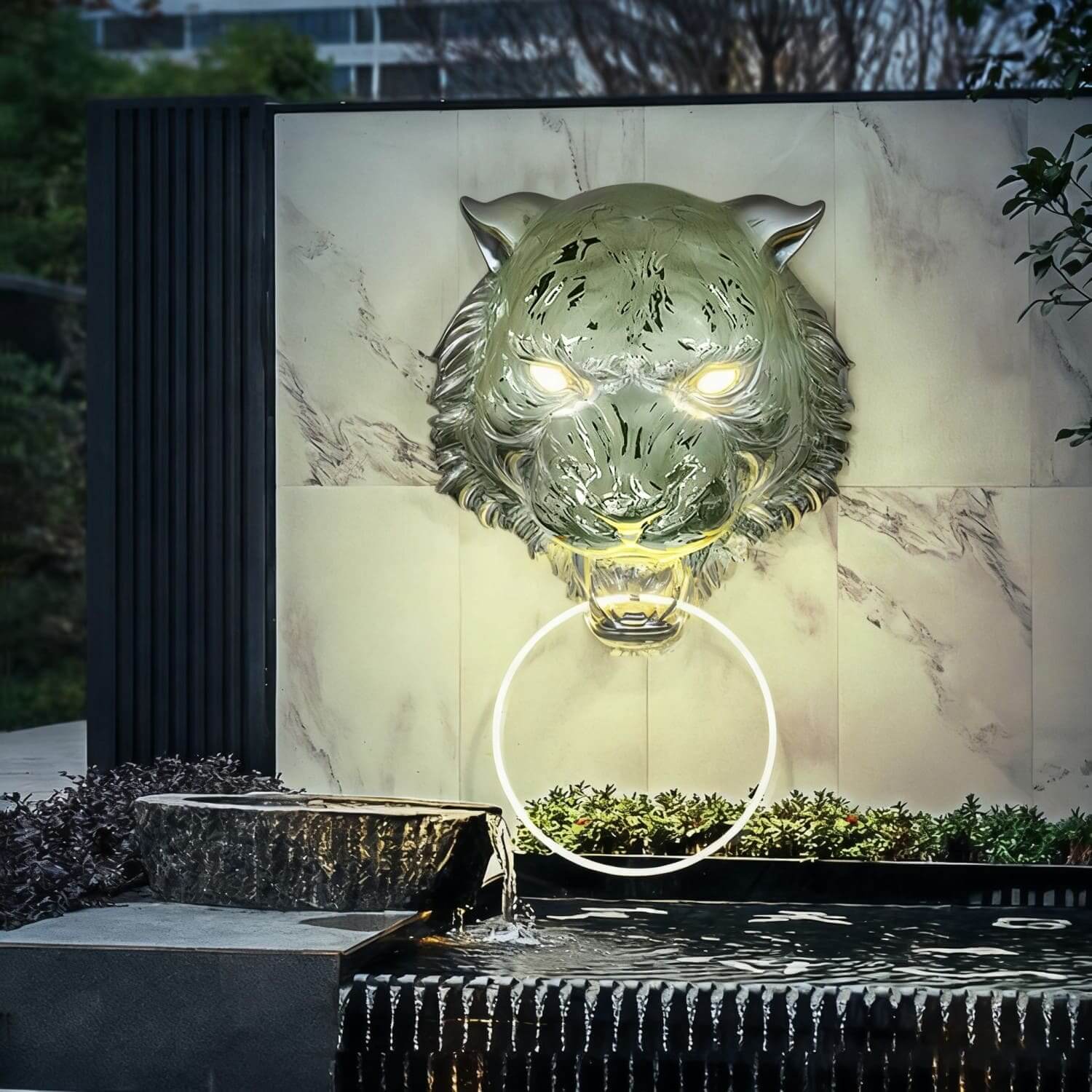 Tiger Head Wall Sconce