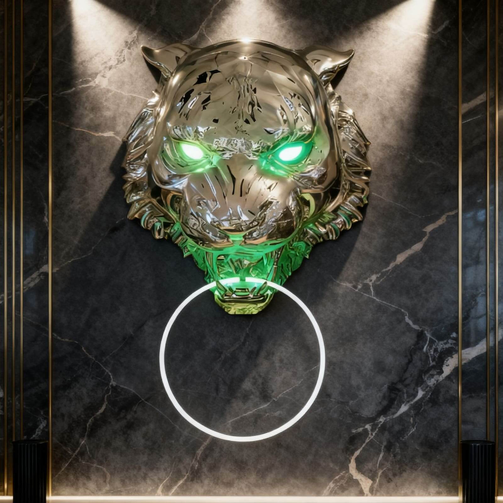 Tiger Head Wall Sconce