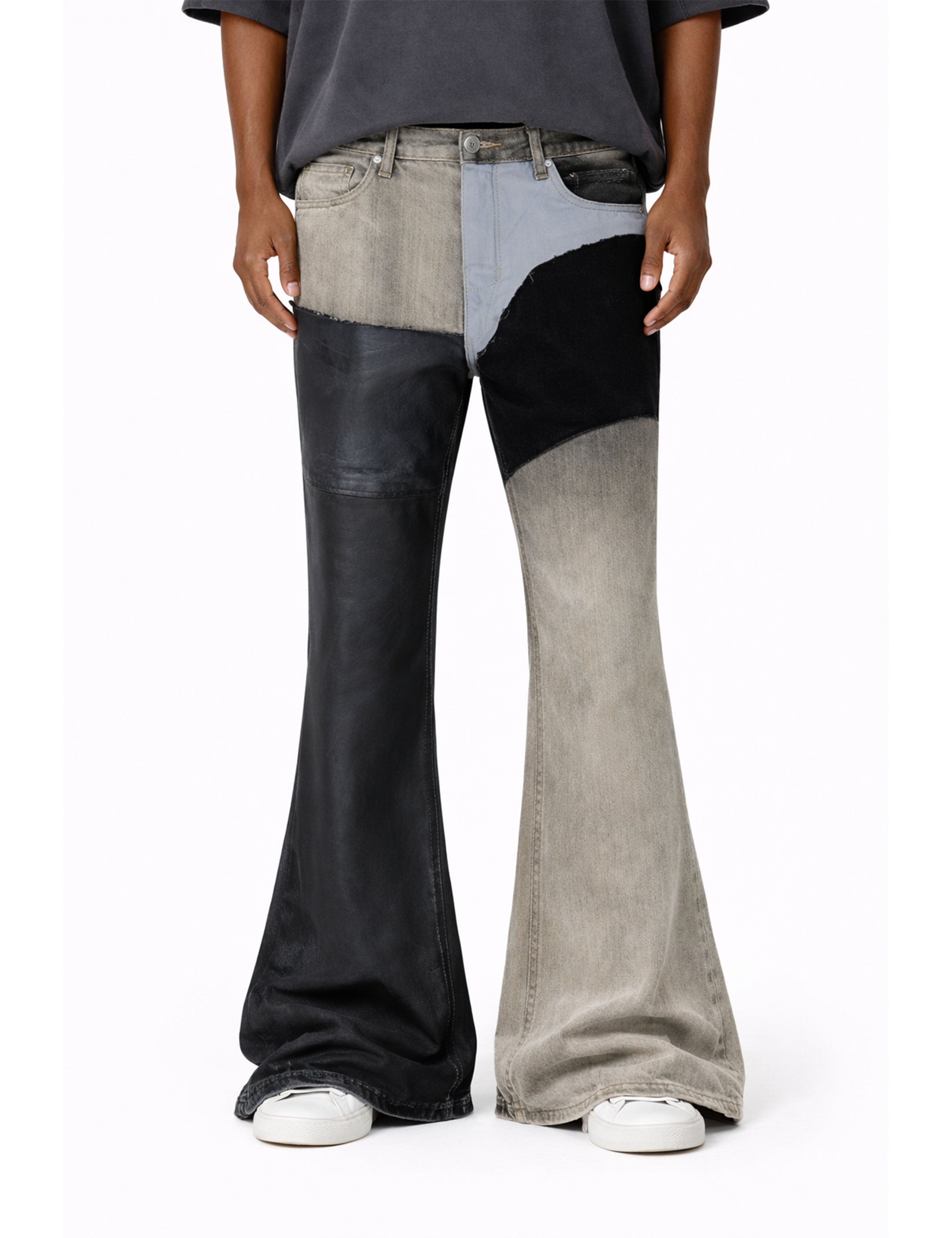 PATCHWORK FLARE DENIM