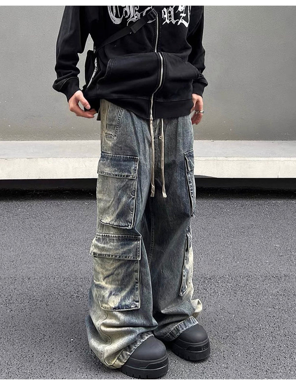 FLOW DENIM CARGO PANTS