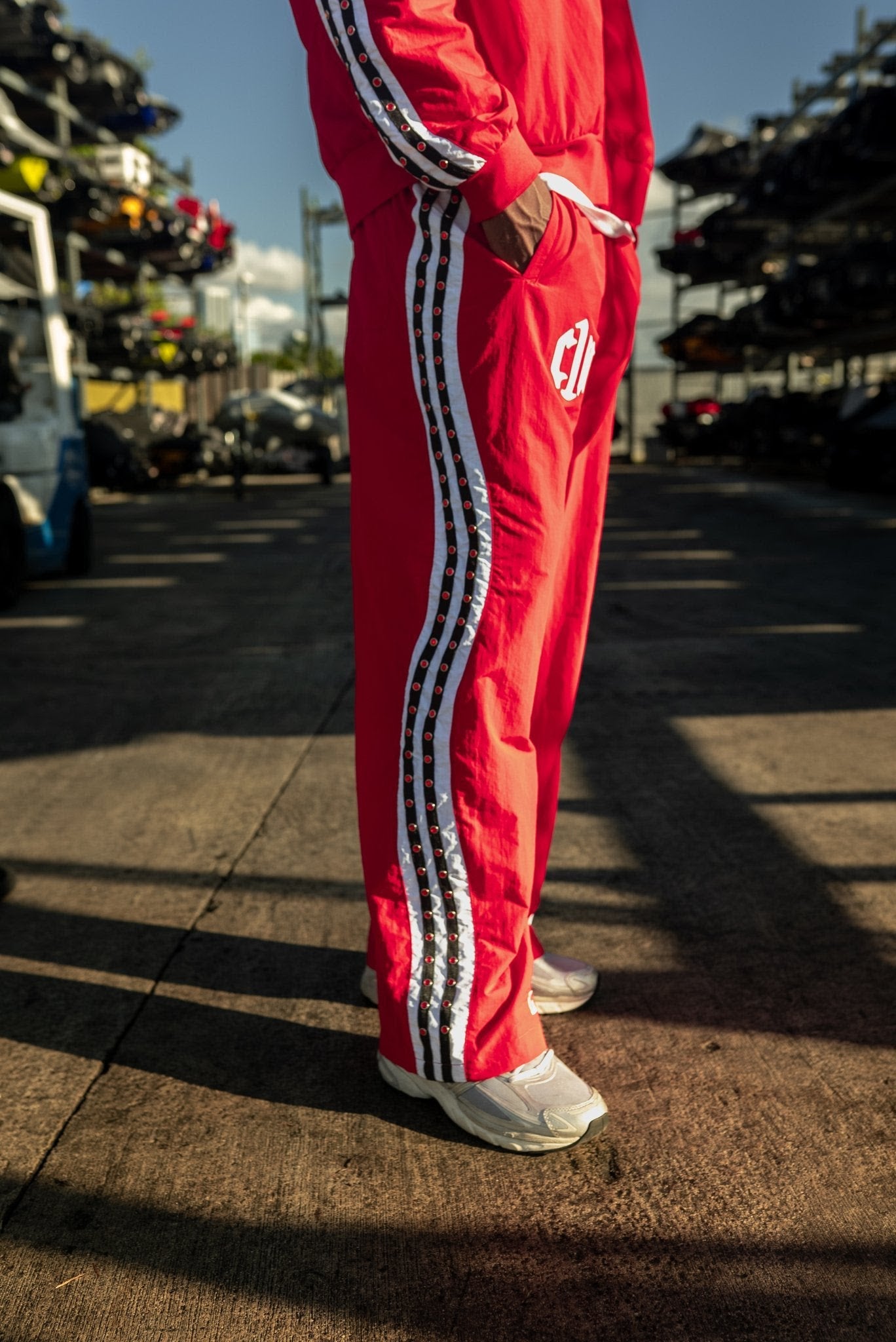 Red Letters x Cam Newton Rhinestone Hoodie - Red
