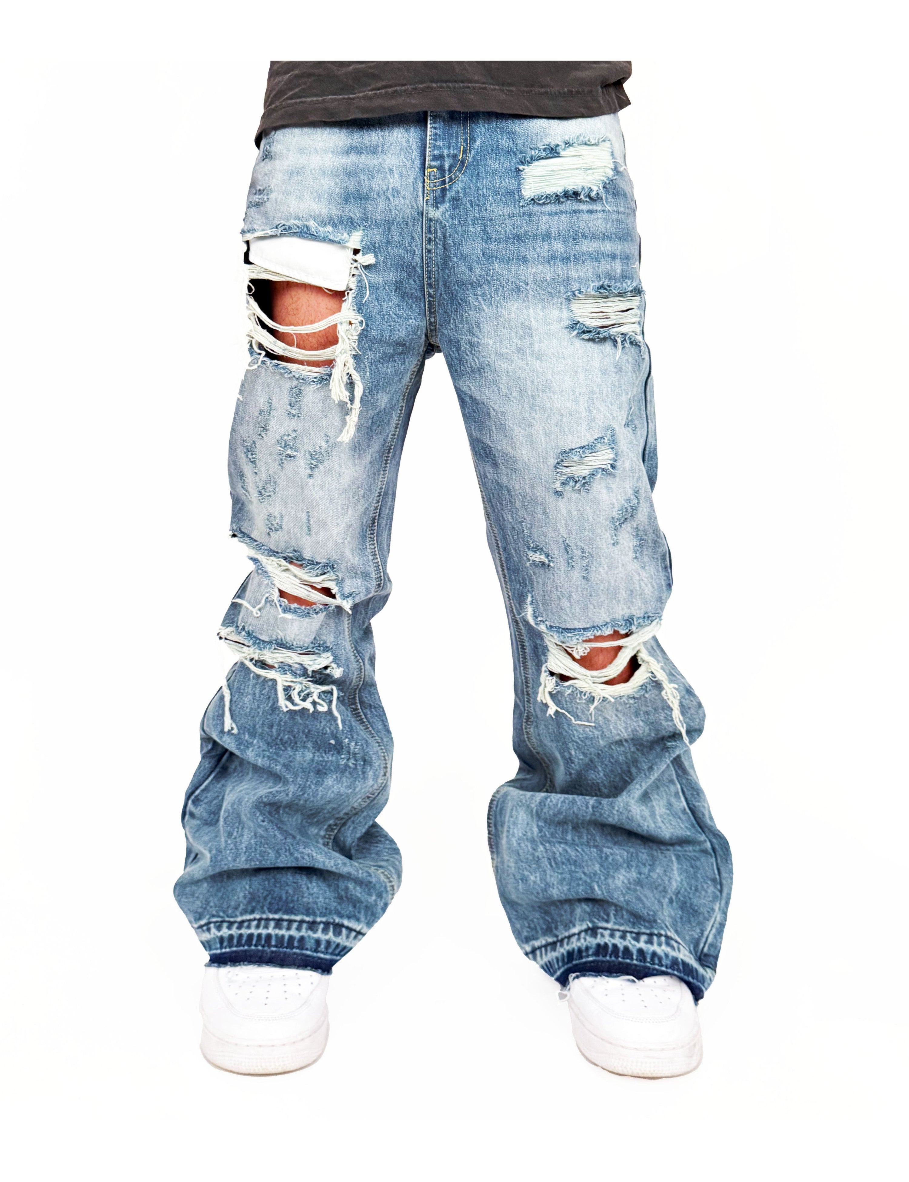 AZUL DESTRUCTION DENIM