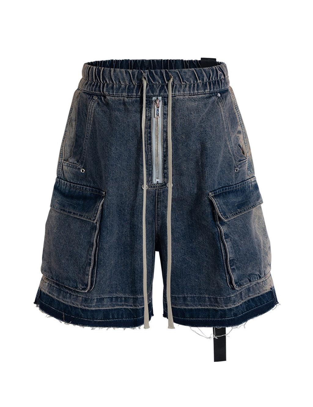 AZUL DRAWSTRING DENIM CARGO SHORTS