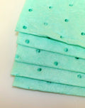 IW Tremont HAP-050450-BX Chemically resistant, highly absorbent green quilted bench wipe, approx. 5x4.5 inch, 100/pk