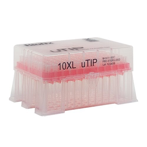 Biotix 63300056 Universal Pipette Tips 0.5-10 μL XL  Racked, 10 racks of 96/pack (Rainin Alternative)