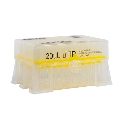 Biotix 63300042 Universal Pipette Tips 1-20 μL  Racked, Filtered, Sterilized, 10 racks of 96/pack (Rainin Alternative)