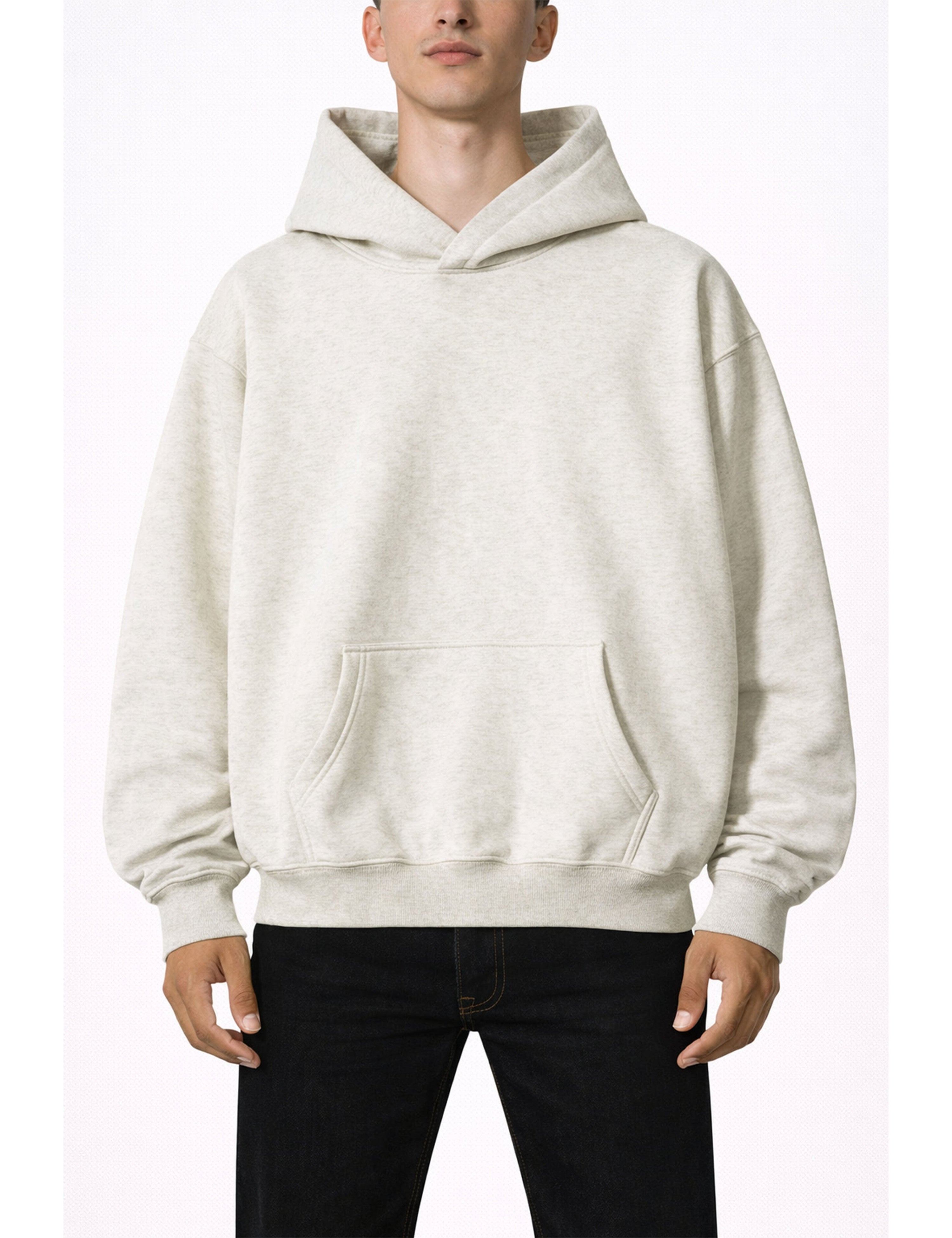 BEIGE HEATHER HOODIE
